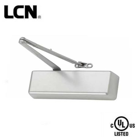 LCN 4010 SERIES SURFACE CLOSER Regular Arm ADJUSTABLE SIZE 1-5 Aluminum Left Hand LCN-4011-REG-LH-AL